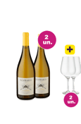 Kit 2 - Benmarco Sin Límites Valle De Uco Chardonnay + 2 Taças Cristal Premium 765 mL Grátis