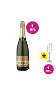 Kit 2 - Espumante Mirablau Branco Brut e Taça Cristal Espumante