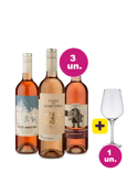 Kit 3 - Vinhos Rosés + Taça Cristal Grátis