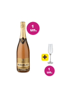 Kit 2 - Espumante Mirablau Rosé Brut e Taça Cristal Espumante