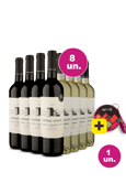 Kit 8 - Esteban Martín Tinto e Branco + Caixa de Som Bluetooth Wine Grátis