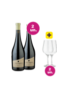 Kit 2 - Lalomba Finca Ladero D.O.Ca. Rioja + 2 Taças Cristal Premium 765 mL Grátis