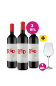 Kit 3 por 99 - Red Wine + Taça Cristal Grátis 