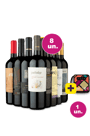 Kit 8 - Tintos Estrelas + Power Bank 4 Cabos Wine Grátis - Oferta Flash