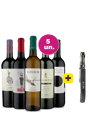 Kit Exclusivo - 5 Vinhos Mais Queridos + Saca Rolhas Grátis