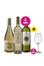 Kit 3 por 99 - Vinhos Brancos + Taça Cristal Grátis 