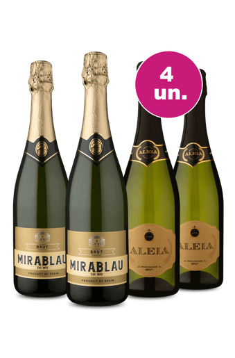 Kit 4 - Espumantes Brut - Mirablau e Aleia