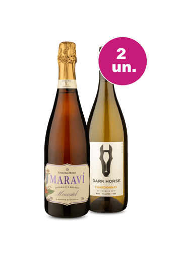 Kit 2 - Espumantes Maraví Moscatel e Dark Horse Chardonnay - Oferta Insana