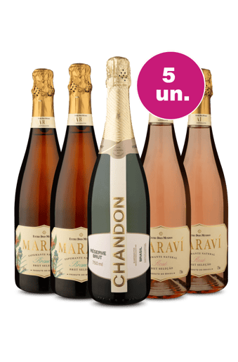 Kit 5 - Espumantes Chandon e Maraví + Frete Grátis