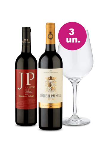 Kit 3 - Duque de Palmela. JP Azeitão e Taça de Cristal