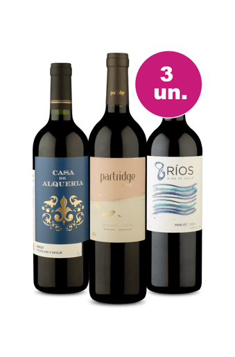 Kit 3 por 99 - Partridge Malbec e Lançamentos - Oferta Insana