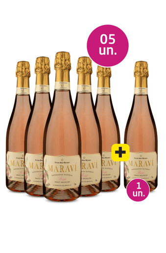 Kit 5 + 1 - Espumante Maraví Rosé Brut + Garrafa Brinde