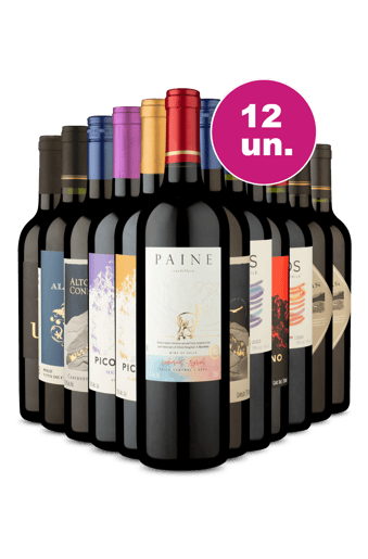 Kit 12 - Tintos 21,90 por Garrafa + Frete Grátis