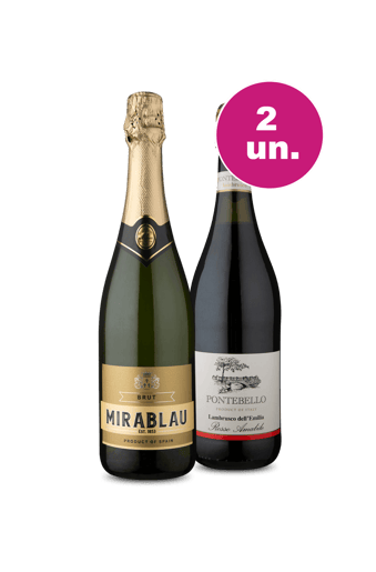 Kit 2 - Espumante Mirablau e Frisante Lambrusco - Oferta Insana