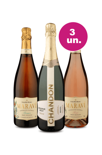 Kit 3 - Espumantes Chandon e Maraví - Oferta Insana