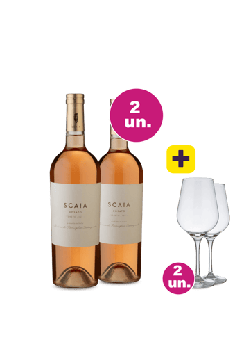 Kit 2 - Tenuta Sant`Antonio Scaia I.G.T. Veneto Rosato + 2 Taças Cristal Grátis