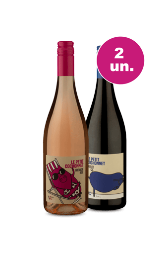 Kit 2 - Le Petit Cochonnet Grenache Rosé e Merlot - Oferta Flash