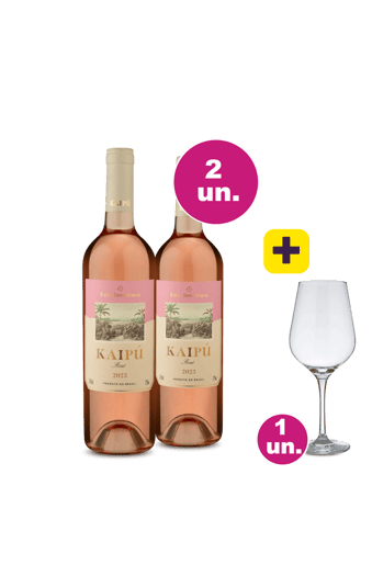 Kit 2 - Lançamento Kaipu Rosé + Taça Cristal Grátis