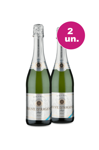 Kit 2 - Espumante Veuve D`Argent Blanc De Blancs Brut - Oferta Insana