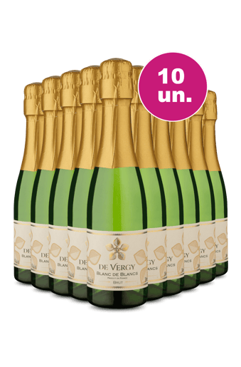 Kit 10 - Espumante De Vergy Blanc De Blancs Brut 200ml - Oferta Insana