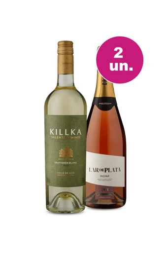 Kit 2 por 99 - Sallentein Killka Sauvignon Blanc e Espumante Lar de Plata