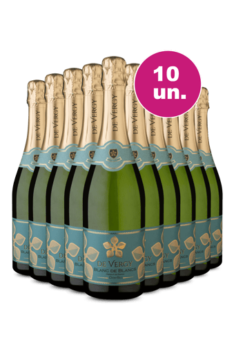 Kit 10 - Espumante De Vergy Blanc de Blancs Demi-Sec