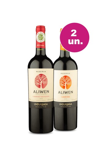 Kit 2 - Aliwen Reserva Cabernet Sauvignon e Carménère - Oferta Insana